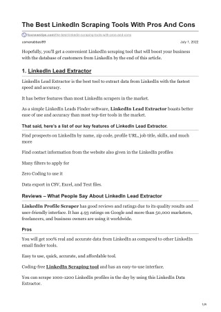 The Best LinkedIn Scraping Tools With Pros And Cons