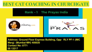 TOP CAT COACHING IN CHURCHGATE