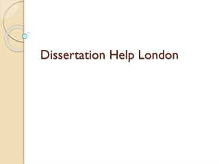 Dissertation Help London