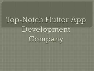 Top-Notch Flutter App Development Company