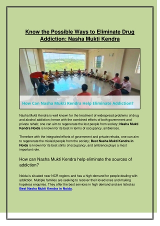 Ways to Eliminate Drug Addiction