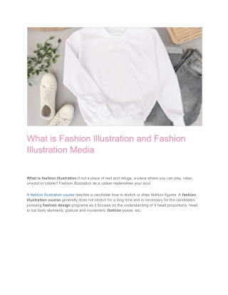 What is Fashion Illustration and Fashion Illustration Media