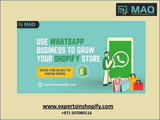 Grow Your Shopify Store Using WhatsApp Business | Shopify Marketing Dubai
