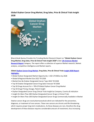 Global Orphan Cancer Drug Market Research Report 2022-2028