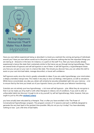 Chuck Off Bad Habits With Self Assistance Hypnosis