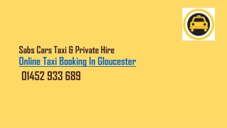 Online Taxi Booking In Gloucester
