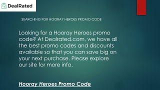 Searching for Hooray Heroes Promo Code