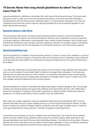 15 Tips About liposomal glutathione sale From Industry Experts