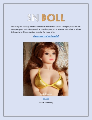 Cheap Most Real Mini Sex Doll  Sndoll.com