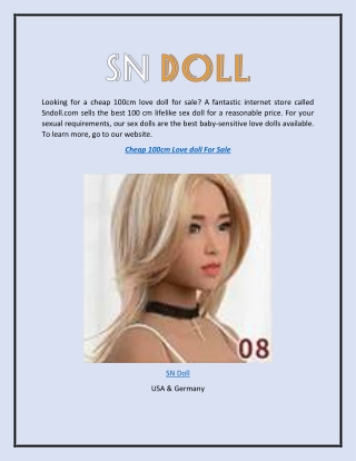 Cheap 100cm Love Doll for Sale  Sndoll.com