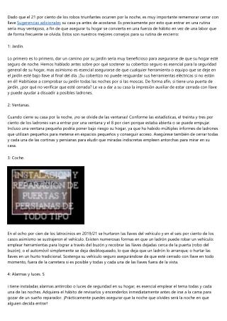 Consejos para incrementar la de seguridad de su hogar
