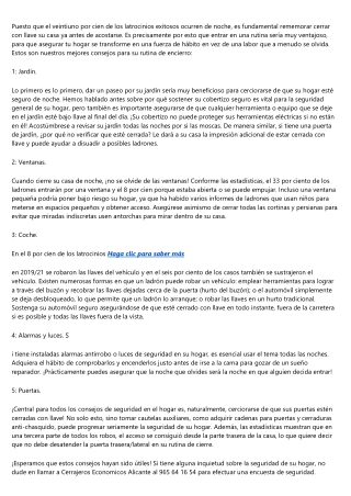 Los consejos de una cerrajeria para mejorar el nivel de seguridad en una residen