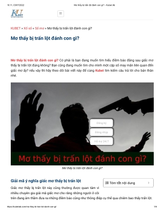 Mơ thấy bị trấn lột đánh con gì_ - Kubet Ab