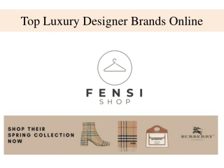 Top Luxury Designer Brands Online