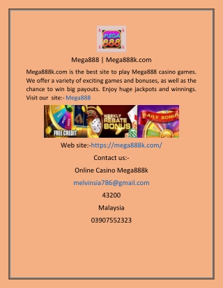 Mega888  Mega888k