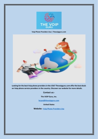 Voip Phone Providers Usa | Thevoipguru.com