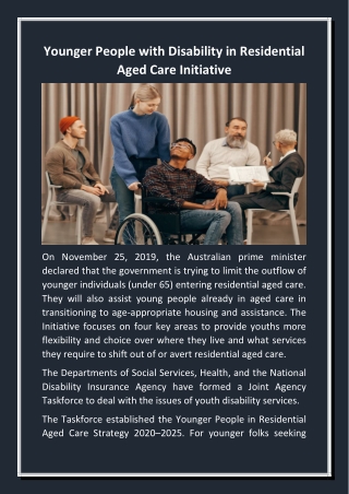 Younger People with Disability in Residential Aged Care Initiative