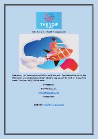 Voice Over Ip Consultant | Thevoipguru.com