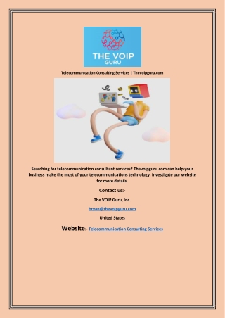 Telecommunication Consulting Services | Thevoipguru.com