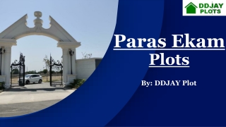 Paras Ekam Sector 5, Sohna | Call  91 9643000064