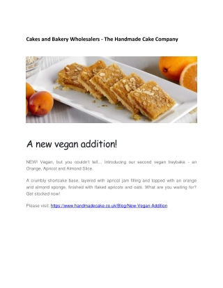 Cakes and Bakery Wholesalers - The Handmade Cake Company