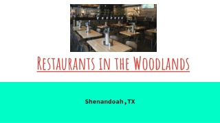 Restaurants in the Woodlands