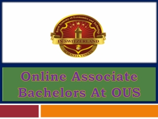 Online Associate Bachelors At OUS
