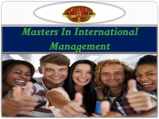 Masters In International Management