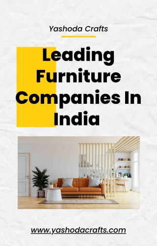 25 Leading Furniture Companies In India