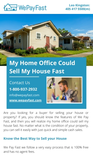 My Home Office Could Sell My House Fast