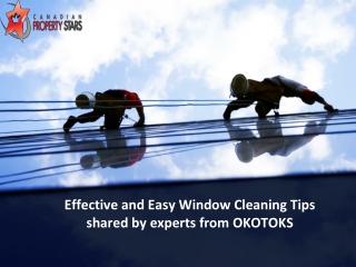 Effective and Easy Window Cleaning Tips shared by experts from OKOTOKS