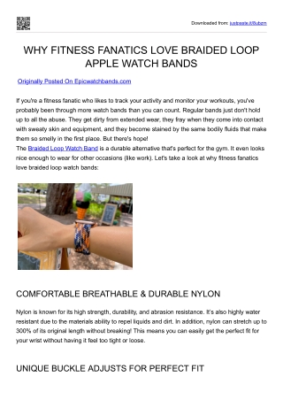 WHY FITNESS FANATICS LOVE BRAIDED LOOP APPLE WATCH BANDS