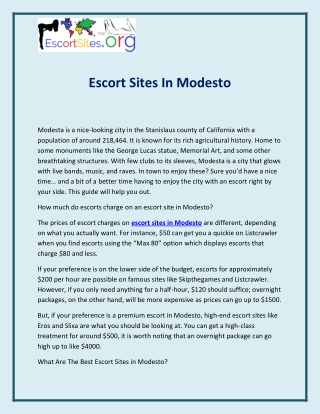 Escort Sites In Modesto