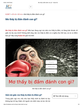 Mơ thấy bị đấm đánh con gì_ - Kubet Ab
