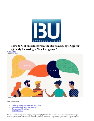 How to Get the Most from the Best Language App for Quickly Learning a New Language