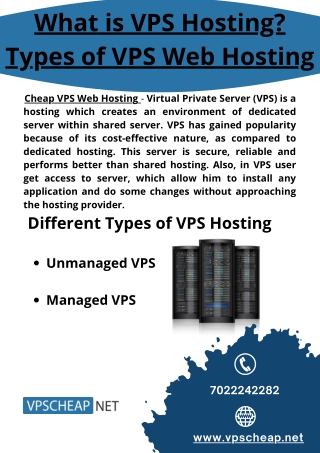 What is VPS Hosting Types of VPS Web Hosting