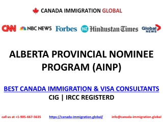ALBERTA PROVINCIAL NOMINEE PROGRAM (AINP) | Latest News By CIG