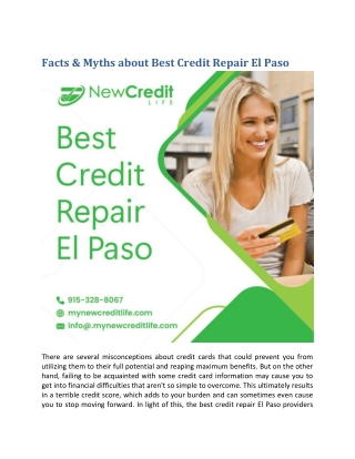 Facts & Myths about Best Credit Repair El Paso