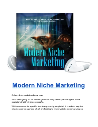 Modern Niche Marketing