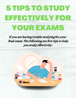 5 tips to study effectively for your exams