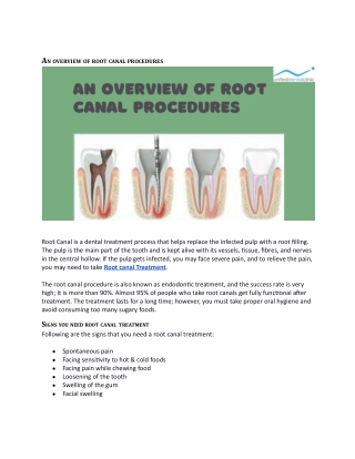 An overview of root canal procedures