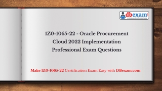 1Z0-1065-22: Oracle Procurement Cloud 2022 Implementation Professional Questions