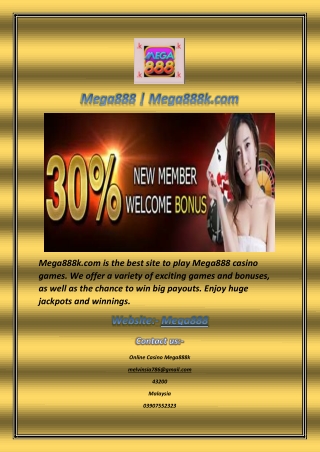 Mega888 | Mega888k.com