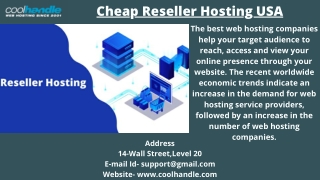 Cheap Reseller Hosting USA