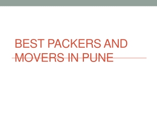 Packers and Movers in Pune - HappyLocate