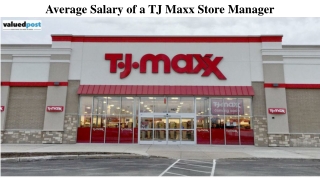 Average Salary of a TJ Maxx Store Manager