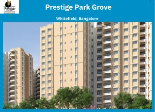 Park Grove Whitefield Bengaluru-Making Your Home a Better Place