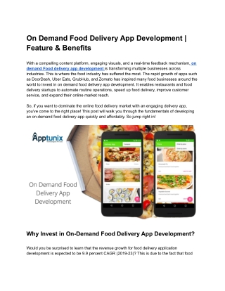On Demand Delivery App Development | Features & Benefits