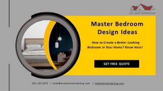 Master Bedroom Remodeling Designing Ideas - Hire Us!