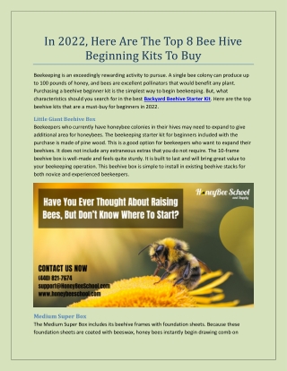 In 2022, Here Are The Top 8 Bee Hive Beginning Kits To Buy